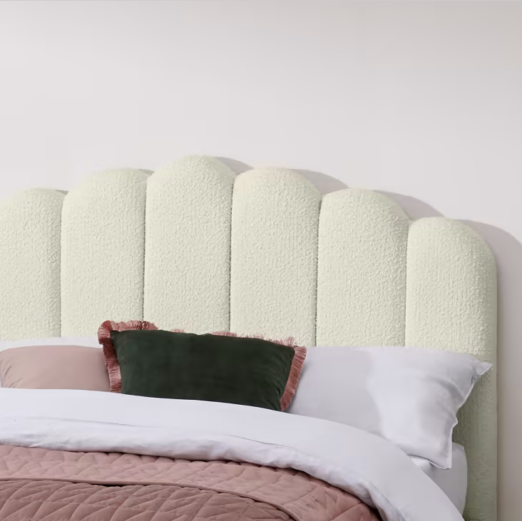 Boudoir Wide Headboard - Bobble Fabric - Elula Furniture