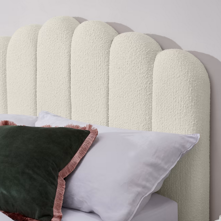 Boudoir Wide Headboard - Bobble Fabric - Elula Furniture