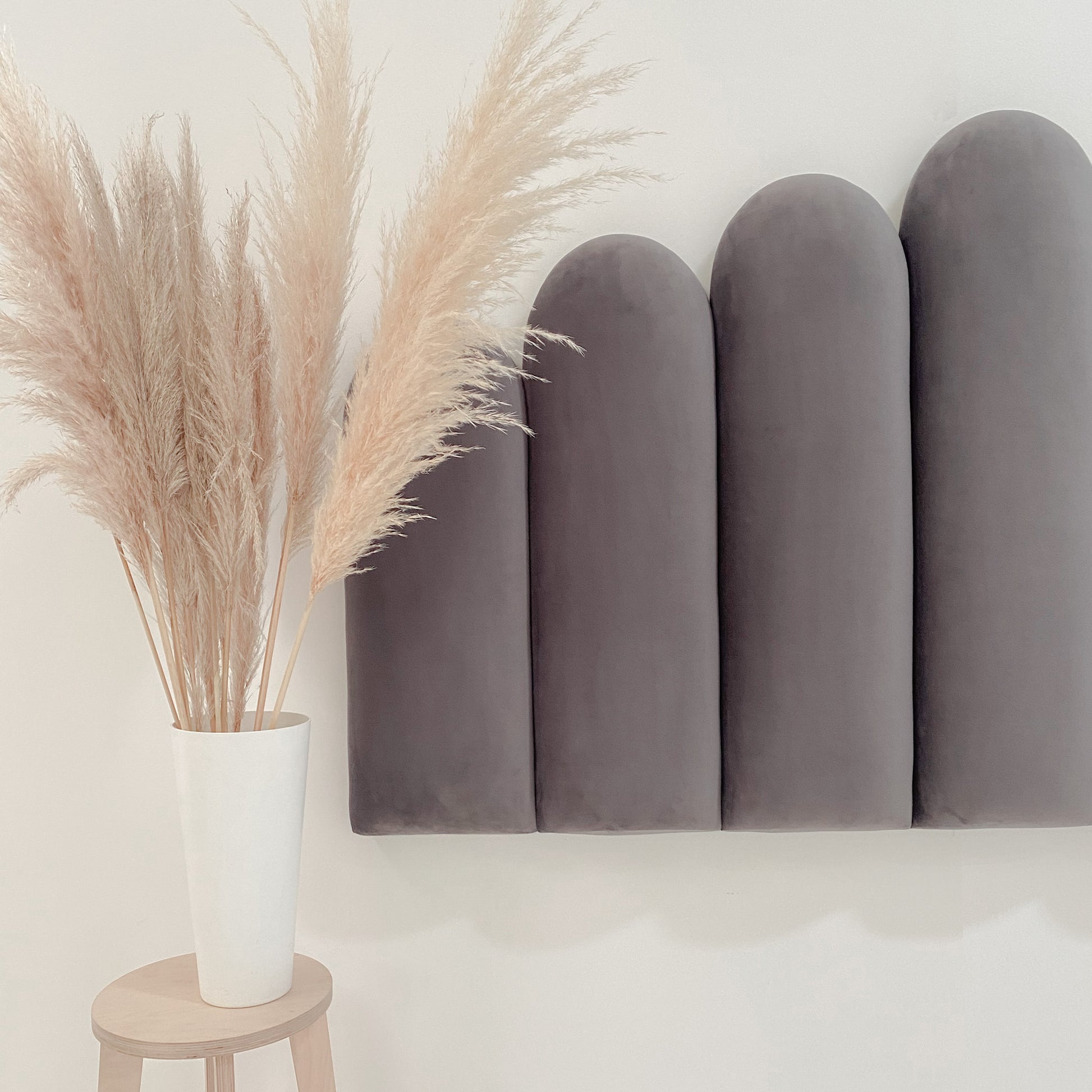 Boudoir Wide Headboard - Velvet Fabric - Elula Furniture