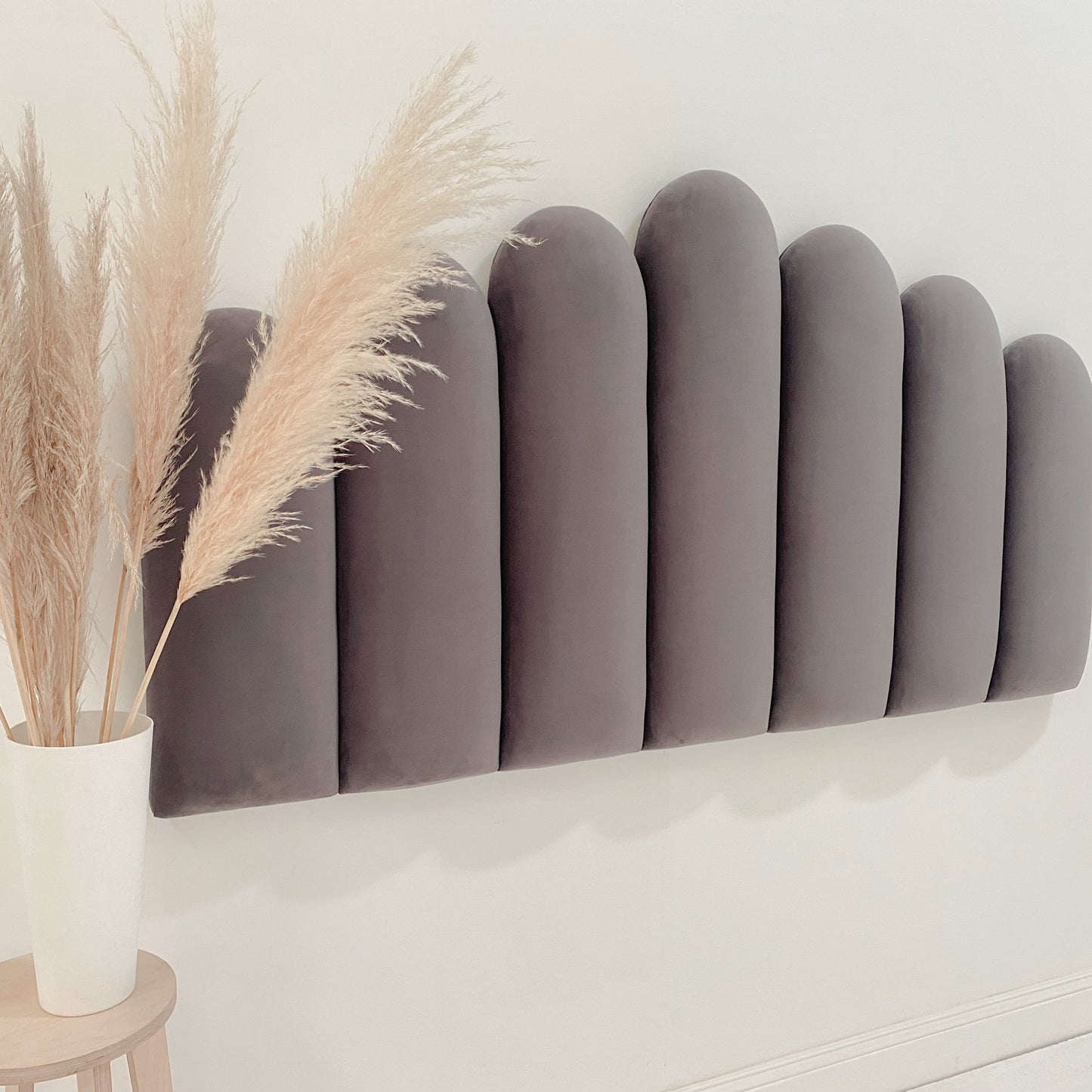 Boudoir Wide Headboard - Velvet Fabric - Elula Furniture