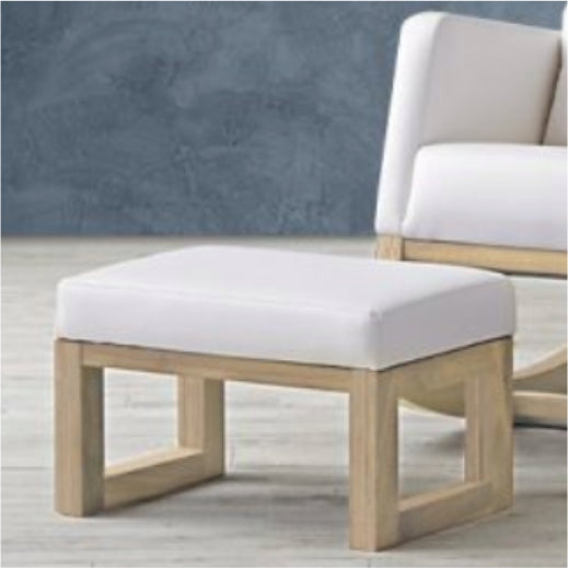 Noah Footstool - Velvet Fabric - Elula Furniture