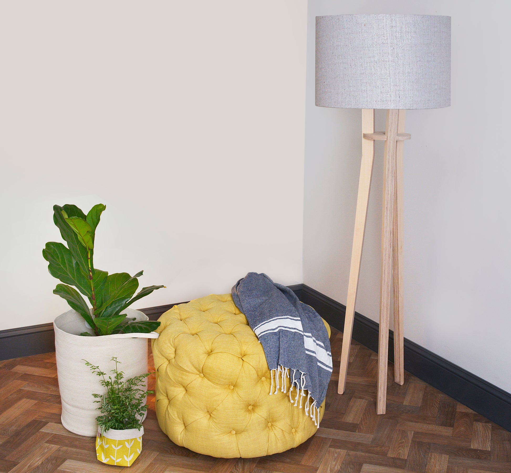 Sawyer Ottoman - Velvet Fabric - Elula Furniture