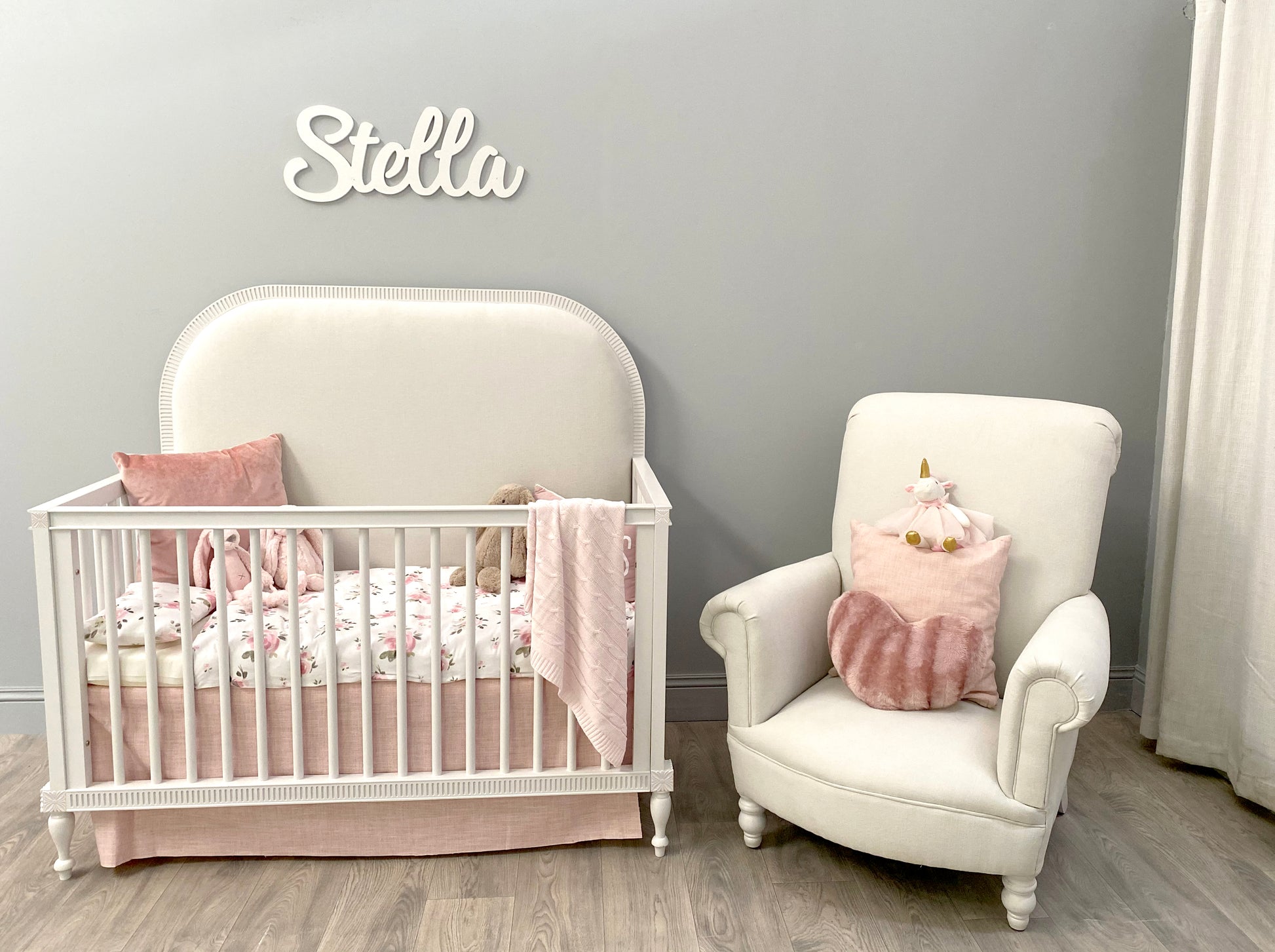 Stella Cot - Plush Cotton Fabric - Elula Furniture