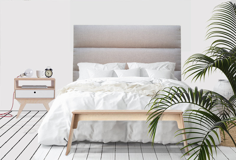 York Headboard - Linen Blend Fabric - Elula Furniture
